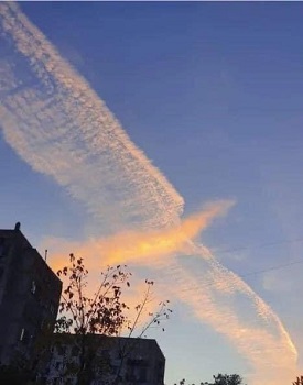 Des nuages en forme de colombe