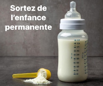 un biberon représentant la nourriture de la plupart des chrétiens du 21ème siècle