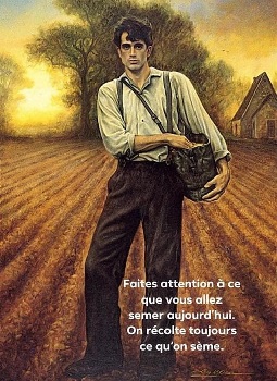 un homme sème et sait qu’il va récolter