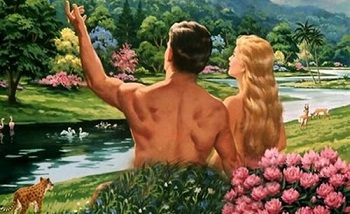 Adam et Eve dans le jardin d'Eden