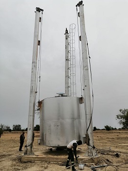 montage du Château d’Eau à Boussé au Burkina Faso